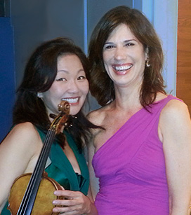 With cellist Wendy Sutter after performing the Philip Glass <i>Double Concerto</i>