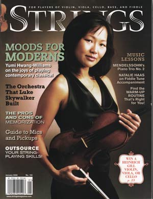 Strings magazine cover showing Yumi Hwang-Williams